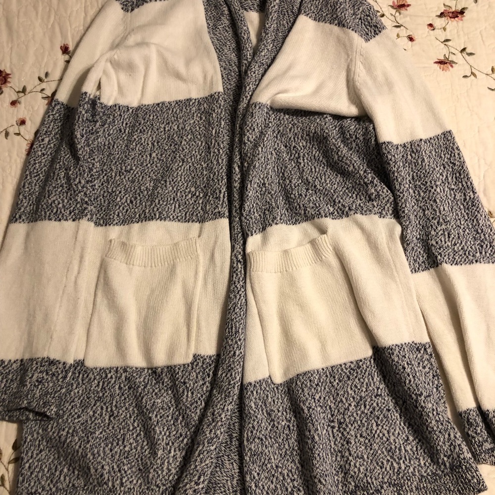 Blue & White Cardigan